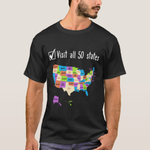 Camiseta Visite A Lista De Baldes Dos Eua Com Presentes De