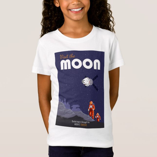 Camiseta Visite a lua - Viagem de espaço (Frente)