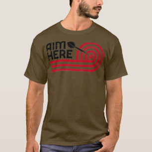 Camiseta Visite Aqui Jogadores Dardos Atirando Alvo De Tiro