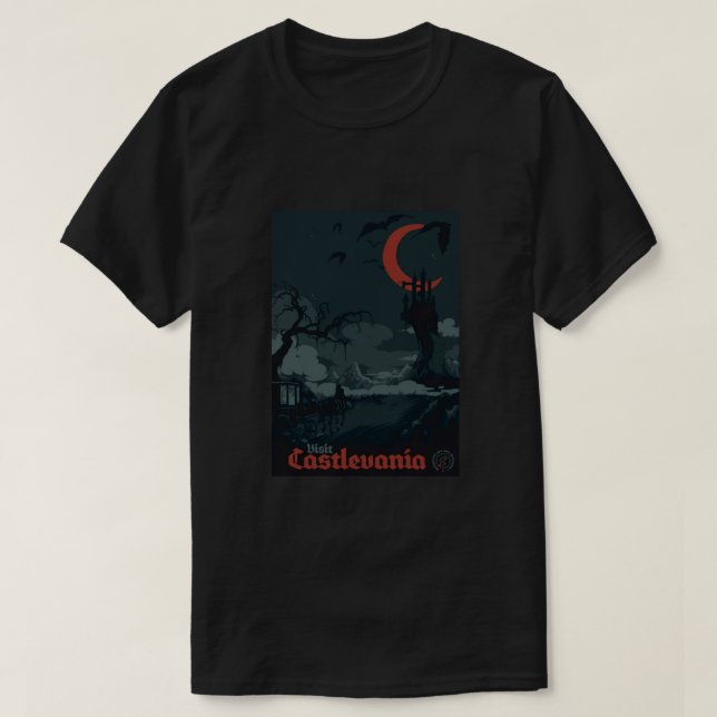 Camiseta Visite Castlevania Poster (Frente do Design)
