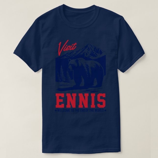 Camiseta Visite Ennis Alaska Estilo Desvanecido Original De (Frente do Design)