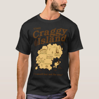 Camiseta Visite o Mapa da Ilha Craggy - É Pequena mas não e