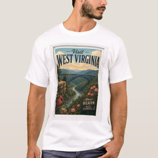Camiseta Visite Viagens Antigas da Virgínia Ocidental