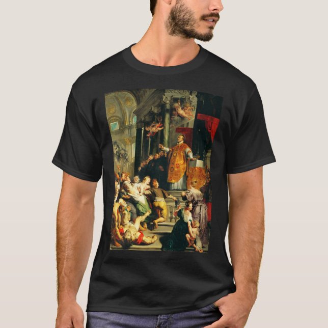 Camiseta Visões de Inácio por Peter Paul Rubens (Frente)