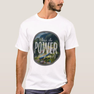 Camiseta visões motivadoras de atitude positiva