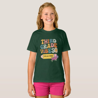 Camiseta Visões personalizadas do terceiro ano de volta à e