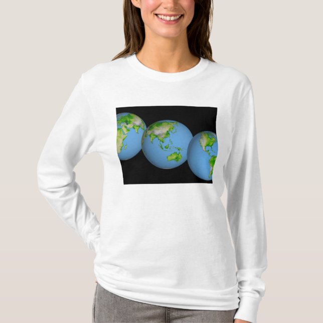Camiseta Visões topográficas do mundo (Frente)