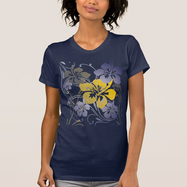 Camiseta Visões tropicais (em azul) (Frente)