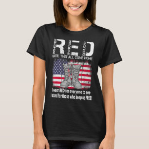 Camiseta Vista a sexta-feira vermelha até que todos voltem