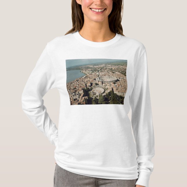 Camiseta Vista aérea da cidade com (Frente)