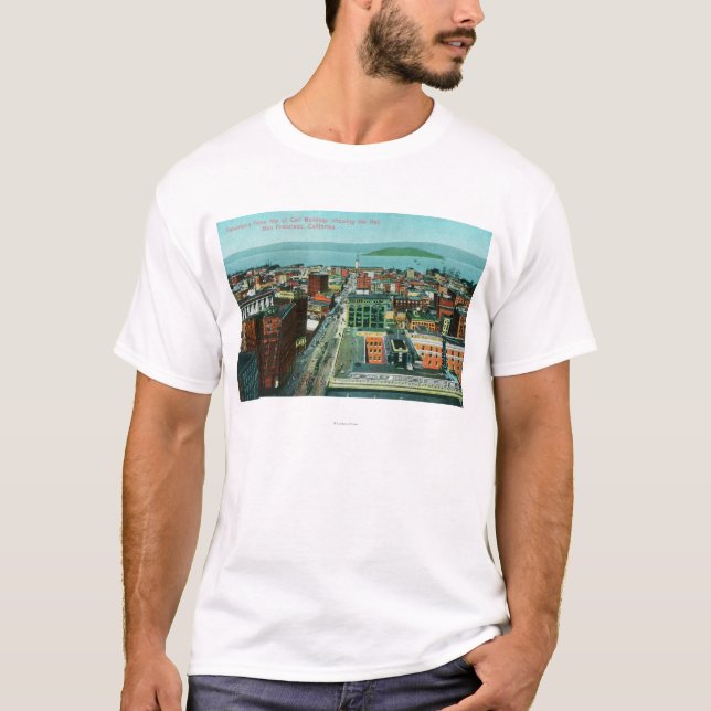 Camiseta Vista aérea da cidade da construção da chamada (Frente)