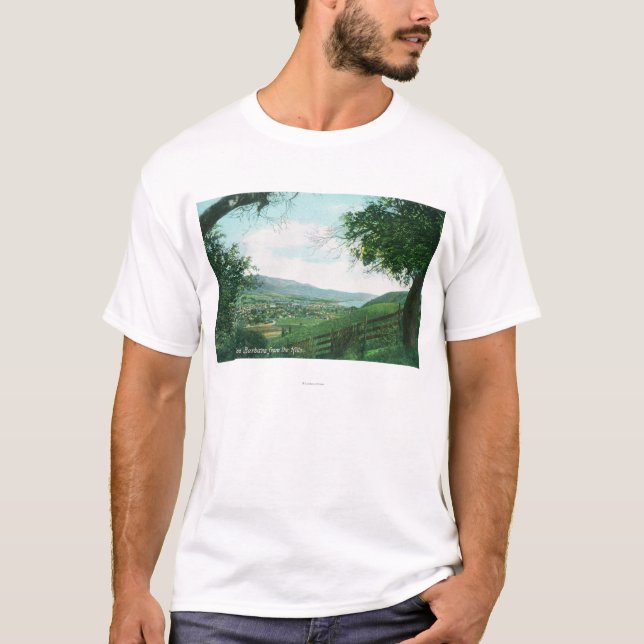 Camiseta Vista aérea da cidade das colinas (Frente)