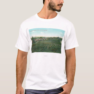 Camiseta Vista aérea da cidade, Sonoma County do monte