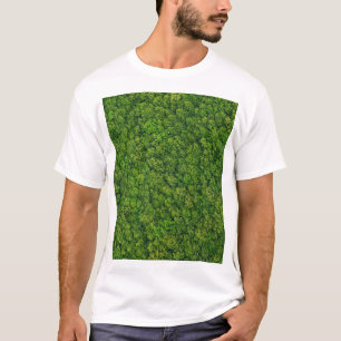Camiseta Vista aérea da floresta, vista superior, espaço de