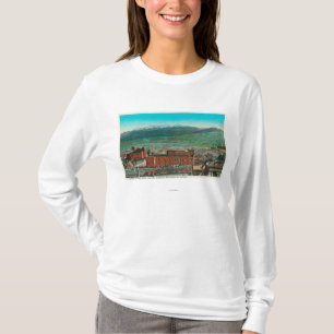 Camiseta Vista aérea da montanha da cidade e das montanhas