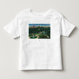 Camiseta Vista aérea dos jardins públicos, Beacon Hill