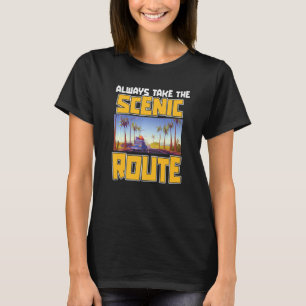 Camiseta Vista cêntrica lotado de bolsas estrangeiro longe