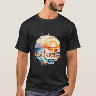 Camiseta Vista Costeira do Sunset da Ilha de Assateague