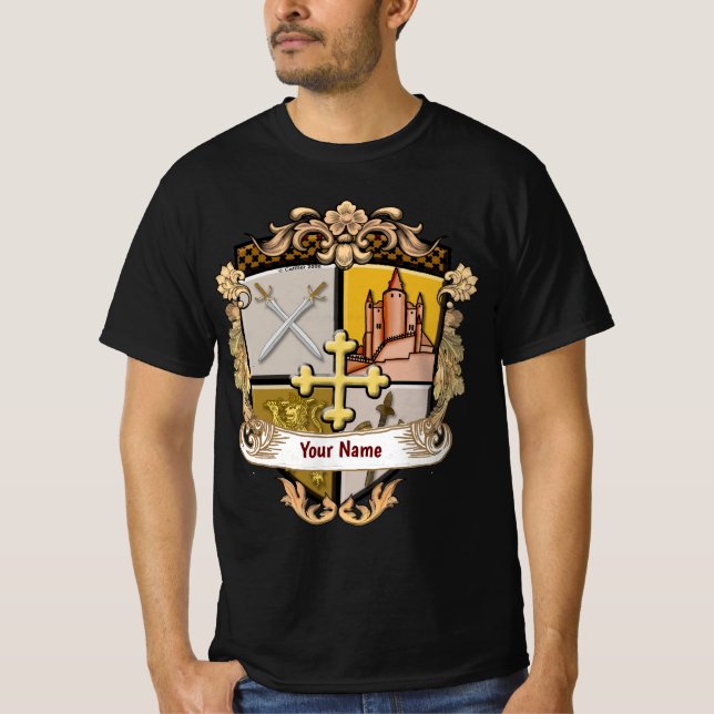 Camiseta Vista Cross Shield Surname (Frente)