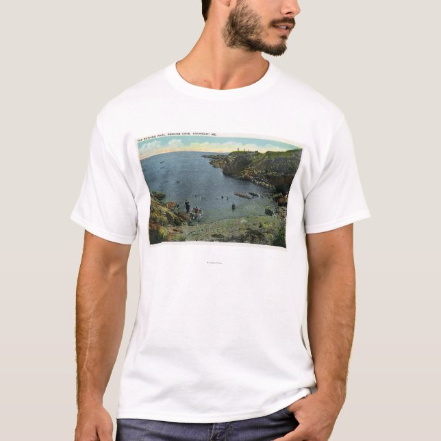 Camiseta Vista da angra de Perkins, cena nadadora (Frente)