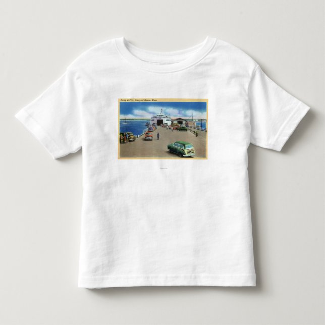 Camiseta Vista da balsa no cais (Frente)