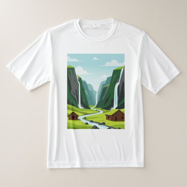 Camiseta Vista da cachoeira (Postura )