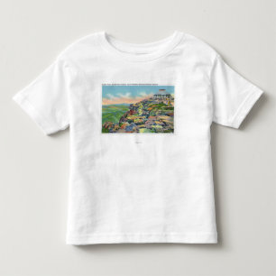 Camiseta Vista da casa da cimeira, terminal do elevador