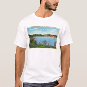 Camiseta Vista da cidade da estrada ocidental do lago