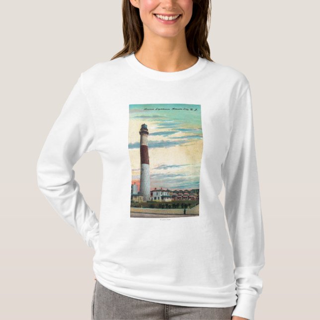Camiseta Vista da cidade de Absecon LighthouseAtlantic, NJ (Frente)