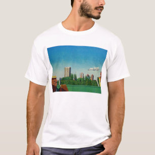 Camiseta Vista da cidade de colocação em latas