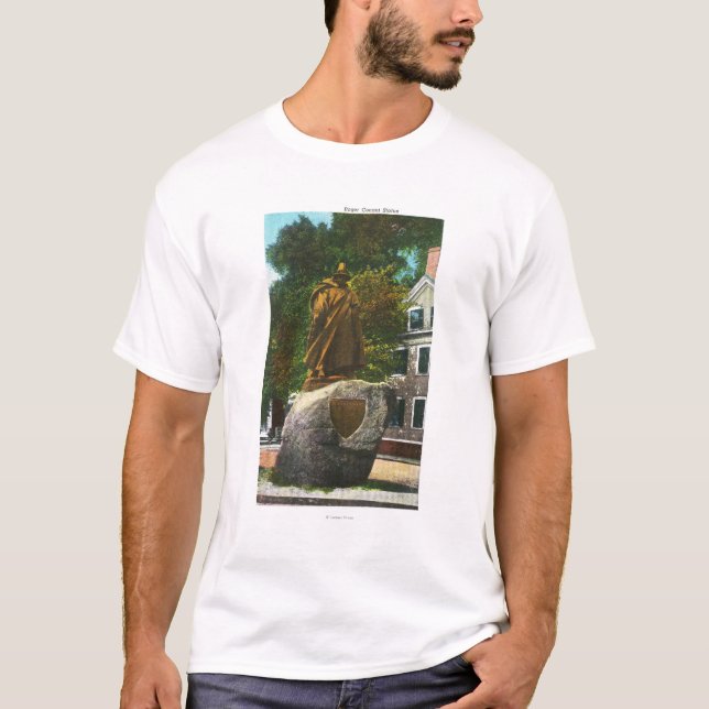 Camiseta Vista da estátua de Roger Conant (Frente)