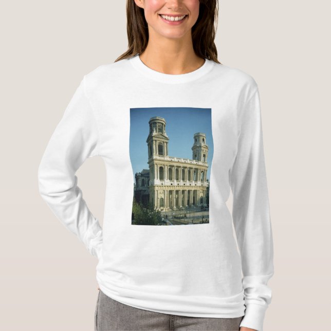 Camiseta Vista da fachada da igreja de (Frente)