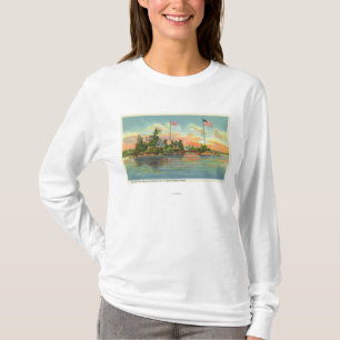 Camiseta Vista da ilha de Zavikon