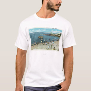 Camiseta Vista da praia dos salgueiros de Salem