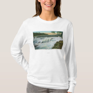 Camiseta Vista da represa na falha de Ausable
