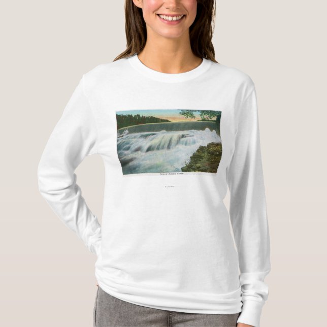 Camiseta Vista da represa na falha de Ausable (Frente)