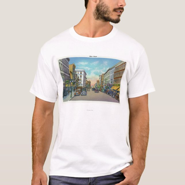 Camiseta Vista da rua principal 4 (Frente)