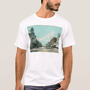 Camiseta Vista da torre elétrica da rua de Santa Clara