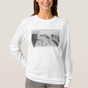 Camiseta Vista da universidade da entrada do terreno de WA