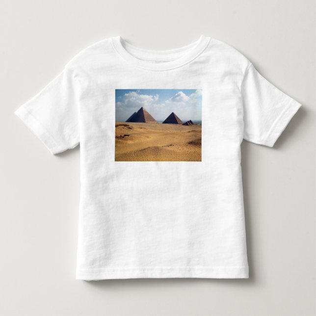 Camiseta Vista das pirâmides de Cheops (Frente)