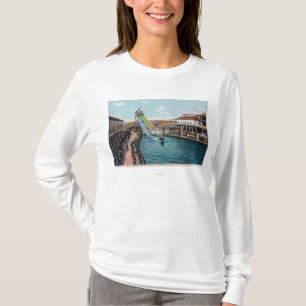 Camiseta Vista das rampas na rua da 10o avenida e do Fulton