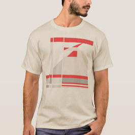 Camiseta Vista de Abstrato Geométrica de Cinza de Cerco Ver