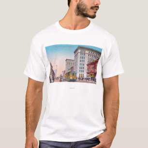 Camiseta Vista de Broadway com rua CarOakland, CA