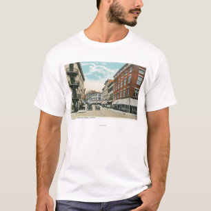 Camiseta Vista de Broadway e da rua de canto da costa