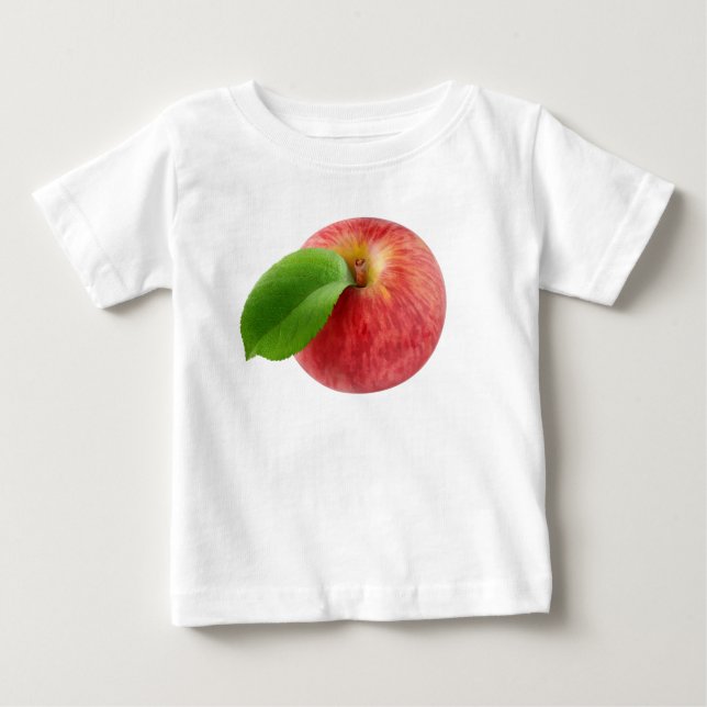 Camiseta Vista de cima da maçã vermelha (Frente)