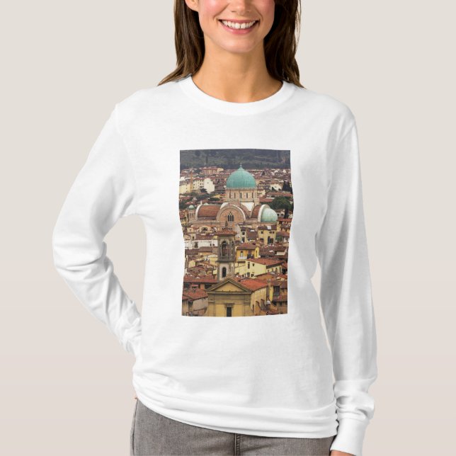 Camiseta Vista de Florença, Itália, do Piazza (Frente)