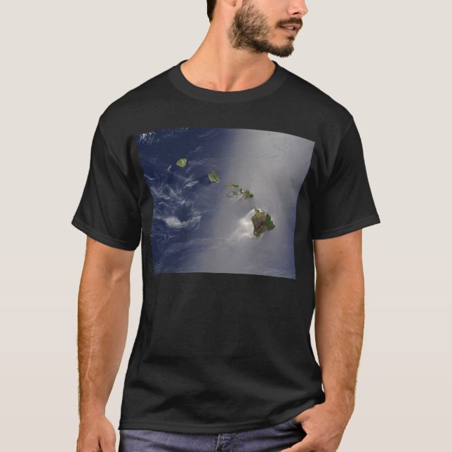 Camiseta Vista de Havaí do espaço (Frente)