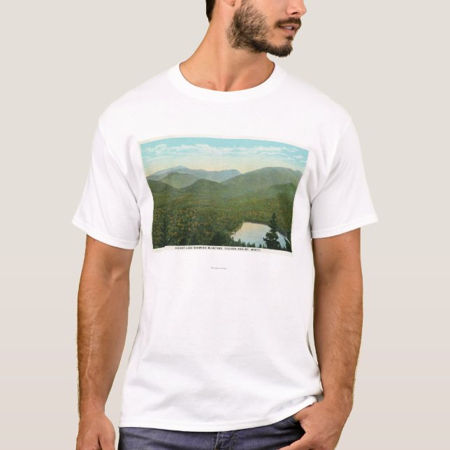 Camiseta Vista de McIntyre, de Colden, e de Marcy Mts. (Frente)