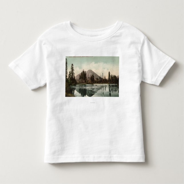 Camiseta Vista de montículos pretos ao longo da rota de (Frente)