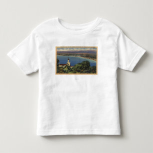 Camiseta Vista de praias de Redondo & de Hermosa,
